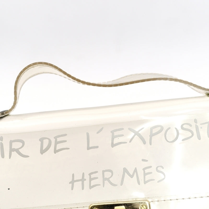 HERMES Vinyl Kelly Bag Handbag Beach Bag 7-7-125
