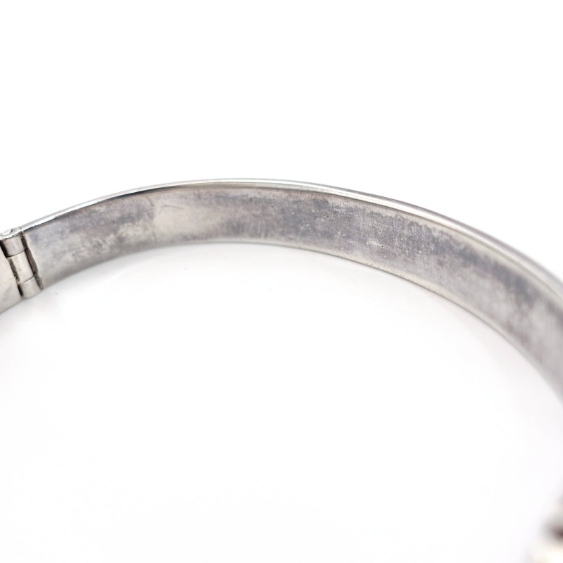Valentino Garavani Bracelet Sterling Silver 925 with 18K Gold Bangle V Logo Approx. 34g
