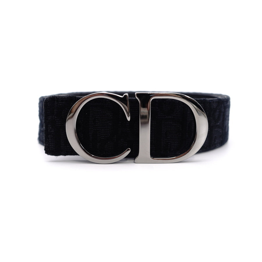 Dior Jacquard Belt Size80cm Black