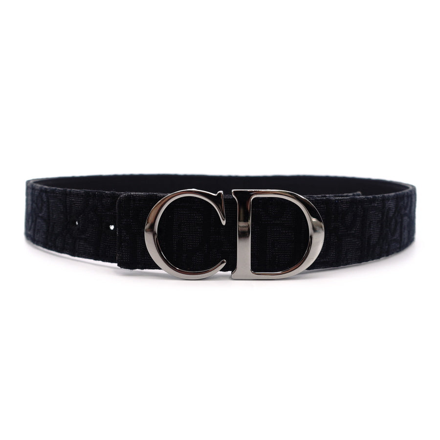 Dior Jacquard Belt Size80cm Black