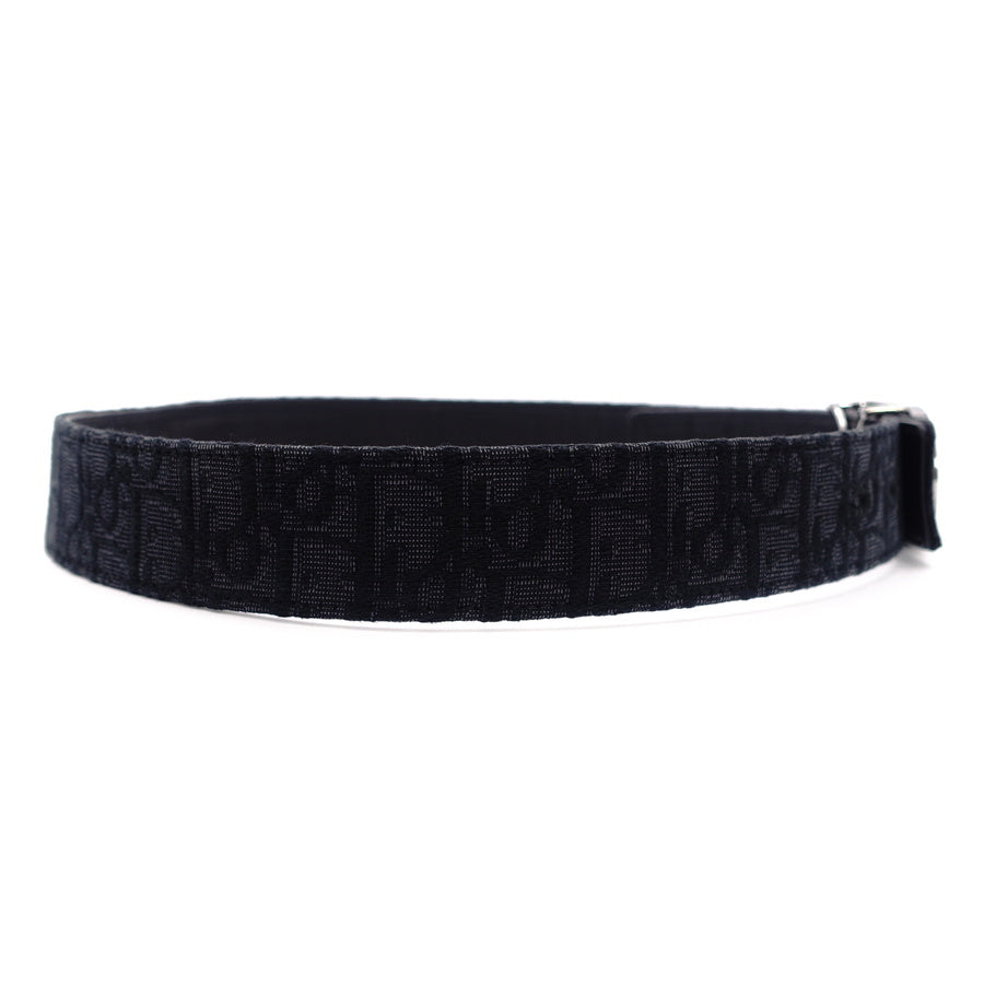 Dior Jacquard Belt Size80cm Black