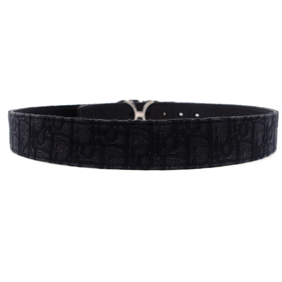 Dior Jacquard Belt Size80cm Black