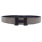 HERMES Leather Constance Reversible Matte Black Gray Size 80CM H Belt