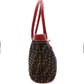 FENDI Zucca Tote Bag Canvas Leather Brown Red