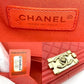 CHANEL Boy Chanel Lambskin Coral Orange Gold Hardware Leather Chain Shoulder Bag