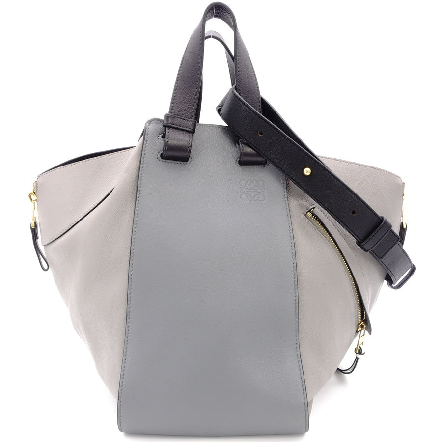 LOEWE Hammock Medium Gray Leather Shoulder