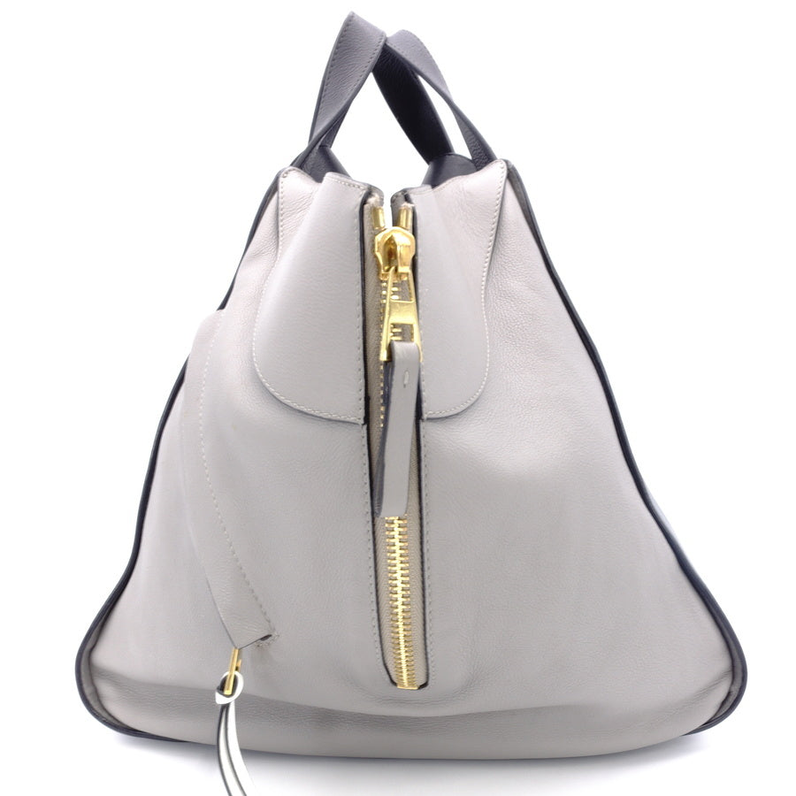 LOEWE Hammock Medium Gray Leather Shoulder