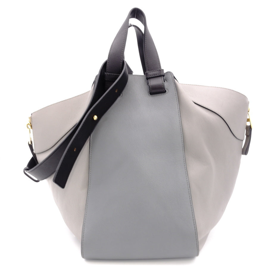 LOEWE Hammock Medium Gray Leather Shoulder