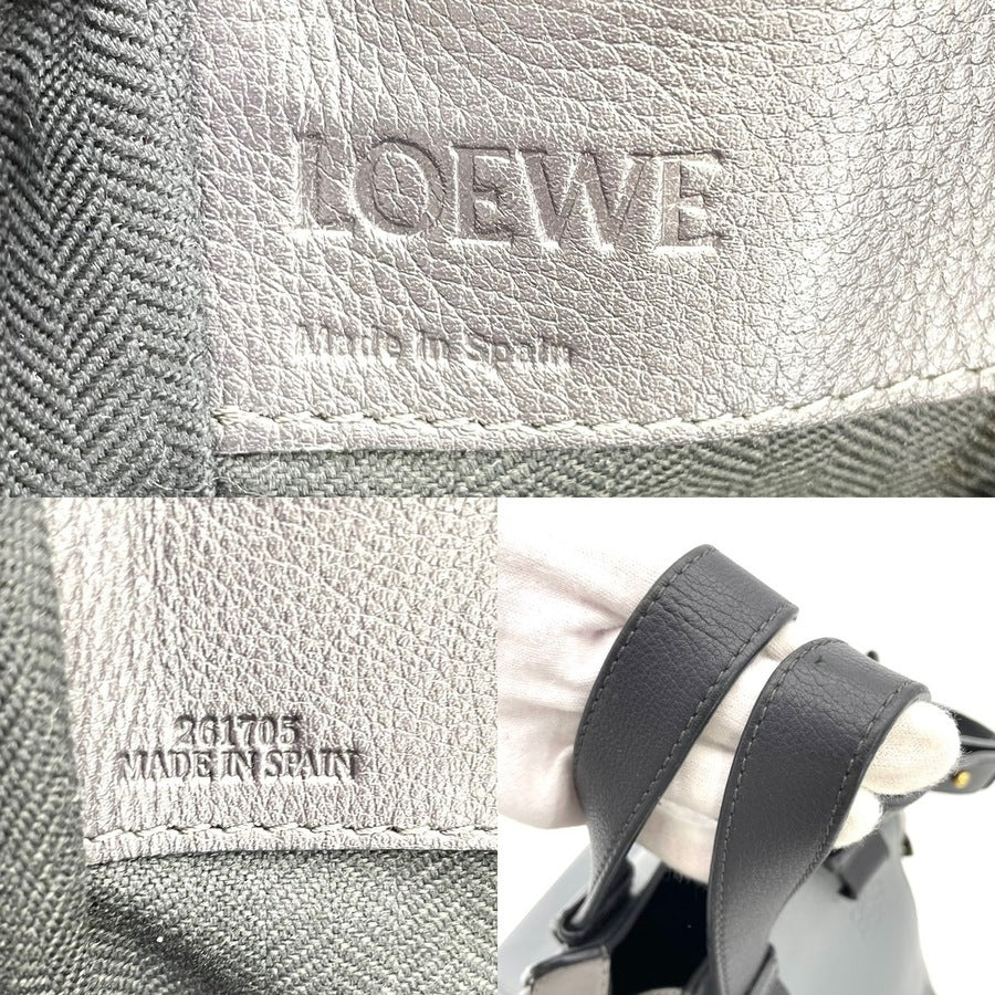 LOEWE Hammock Medium Gray Leather Shoulder