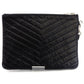YVES SAINT LAURENT Clutch Bag Black Leather