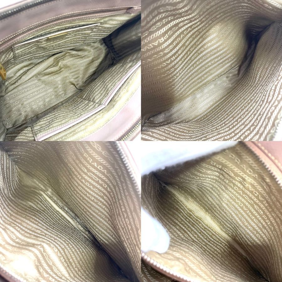 PRADA 2Way SAFFIANO Leather Beige