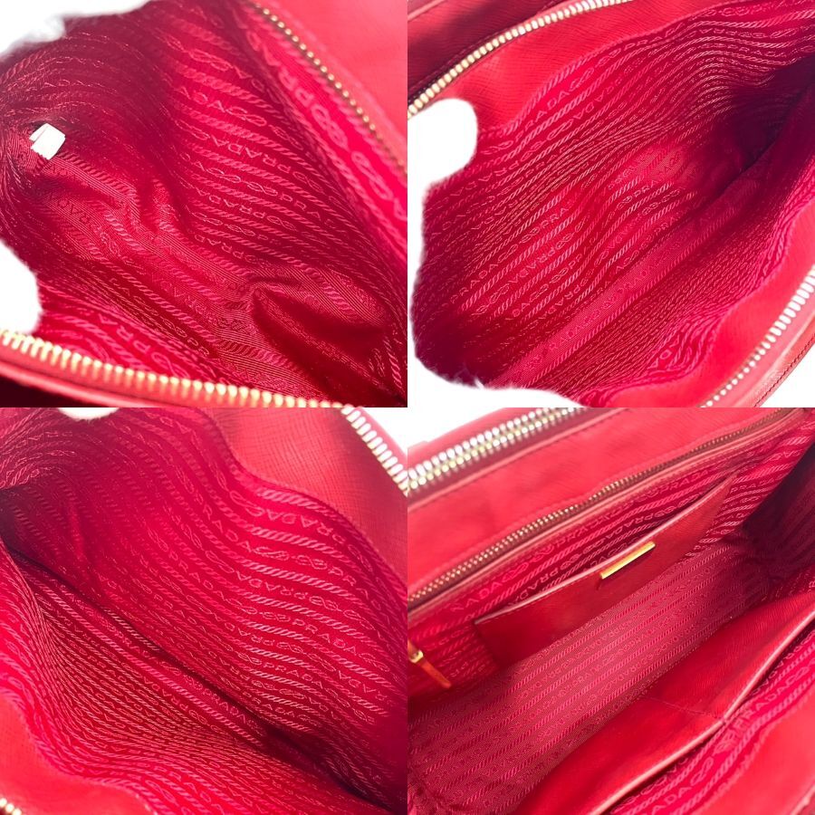 PRADA 2Way SAFFIANO Leather Red