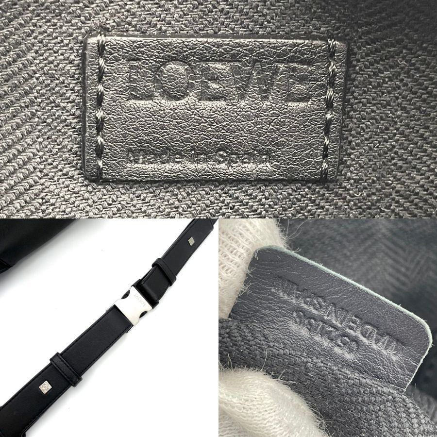 LOEWE Puzzle Bum Bag Black Leather