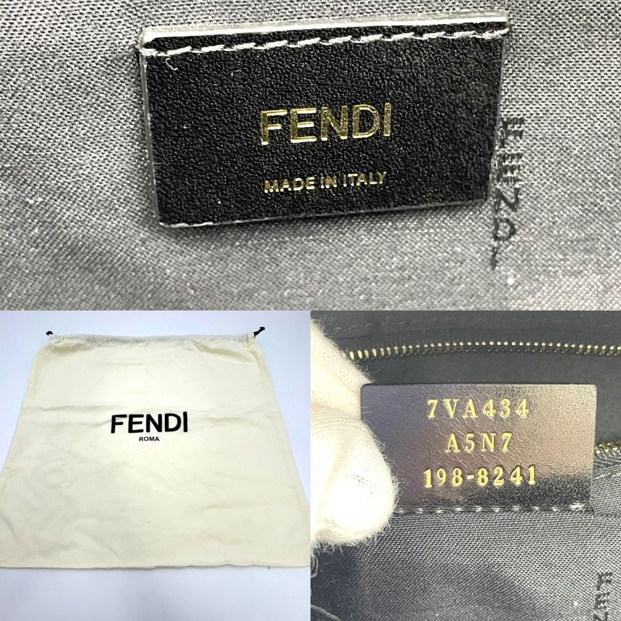 FENDI Zucca Coating Body Bag Black