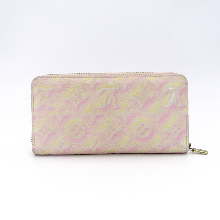 LOUIS VUITTON AMPLANT Zippy Wallet Long Wallet Pink Wallet