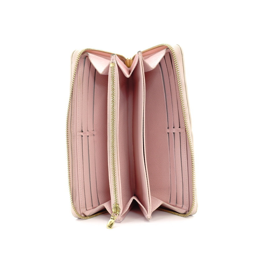 LOUIS VUITTON AMPLANT Zippy Wallet Long Wallet Pink Wallet