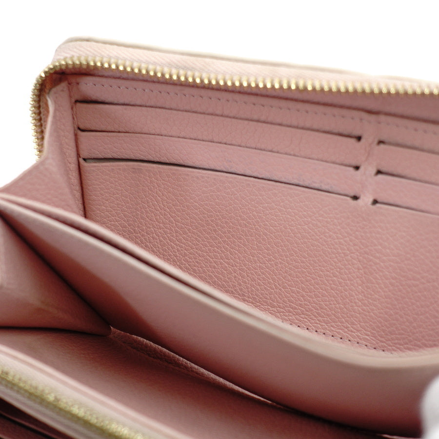 LOUIS VUITTON AMPLANT Zippy Wallet Long Wallet Pink Wallet