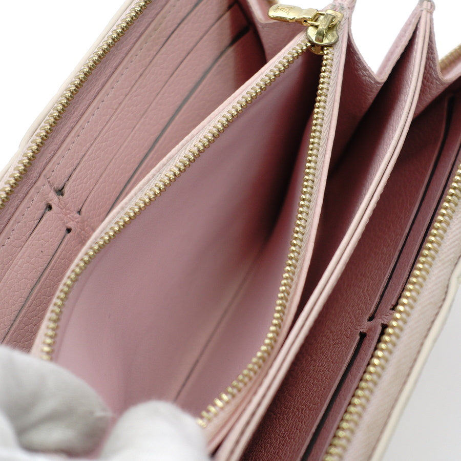 LOUIS VUITTON AMPLANT Zippy Wallet Long Wallet Pink Wallet