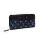 LOUIS VUITTON Monogram Zippy Long Wallet Leather Black x Blue