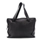 CHANEL Coco Mark Hand Bag Leather Black Vintage