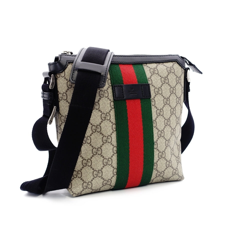 GUCCI Sherry Line Shoulder GG Supreme Beige PVC