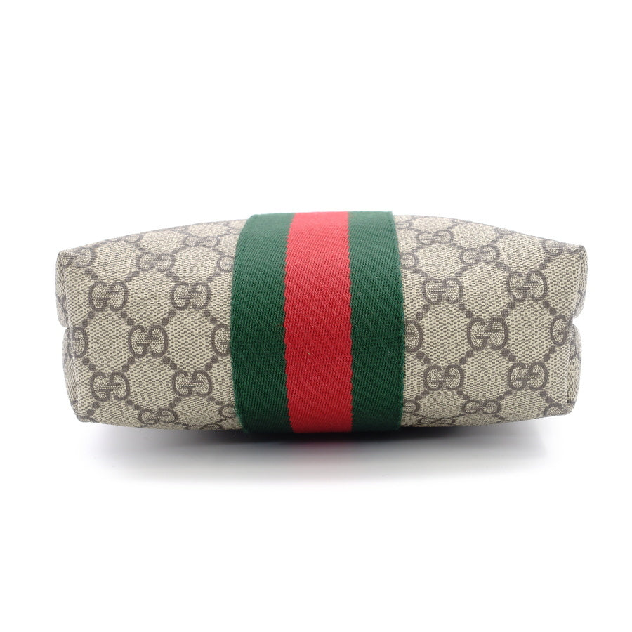 GUCCI Sherry Line Shoulder GG Supreme Beige PVC