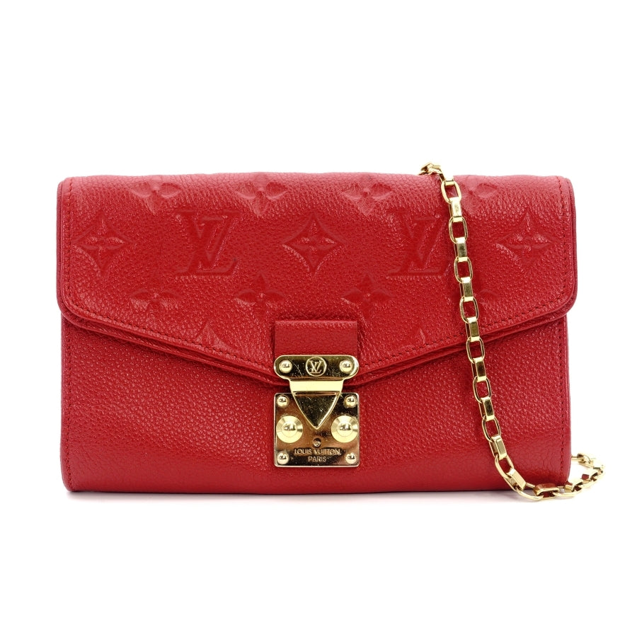 LOUIS VUITTON Empreinte Pochette Saint German Red Leather