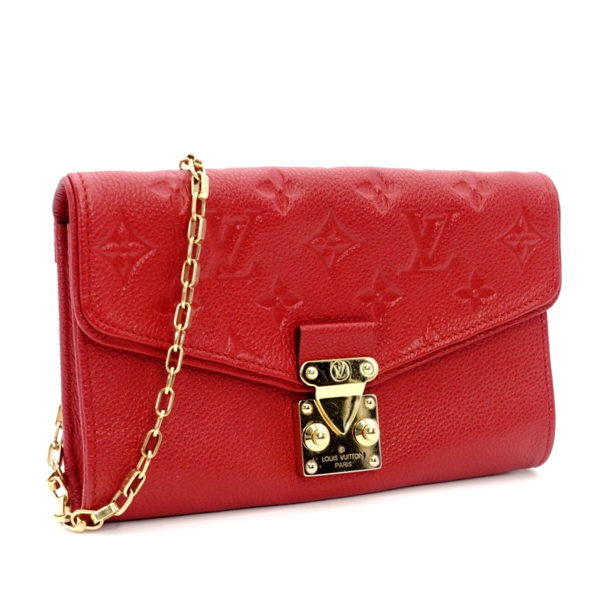 LOUIS VUITTON Empreinte Pochette Saint German Red Leather
