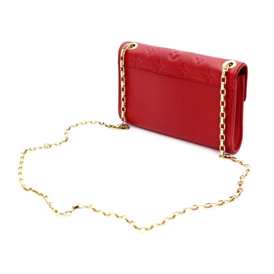LOUIS VUITTON Empreinte Pochette Saint German Red Leather