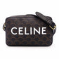 CELINE Triomphe Messenger Shoulder Brown Leather PVC