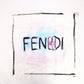 FENDI Scarf Logo Silk 100％ White
