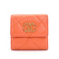 CHANEL 19 series trifold wallet orange Wallet