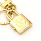 LOUIS VUITTON Padlock Key Holder Key Charm Gold