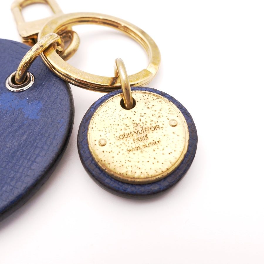 LOUIS VUITTON Porte Clet LV circle blue key ring