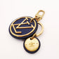 LOUIS VUITTON Porte Clet LV circle blue key ring