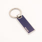PRADA Key Ring Metal Plated Navy Silver Hardware Key Ring With Box