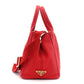 PRADA Canapa S Red Handbag 2-way Canvas Shoulder Bag