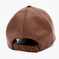Unused Burberry TB Logo Leather Cap Hat Brown Baseball Cap 7-6-266