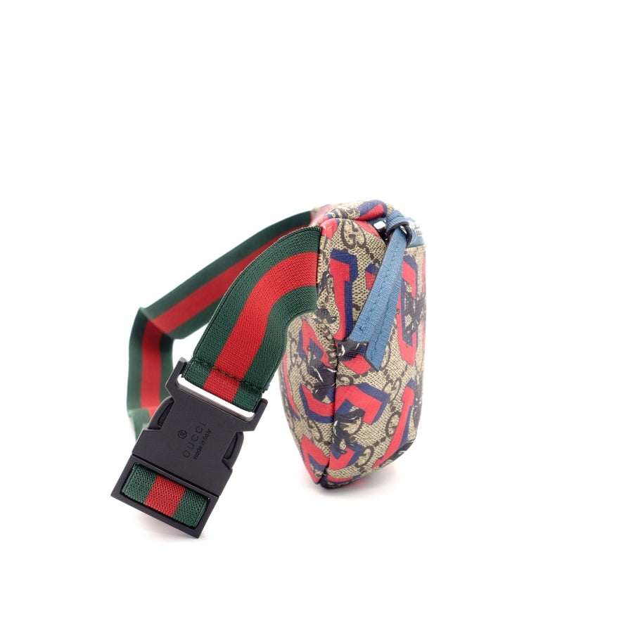 GUCCI Waist Bag 2EHAN 9698 Body Bag PVC Canvas Logo GG Men's