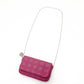 DIOR Cannage leather pink chain shoulder bag with silver hardware