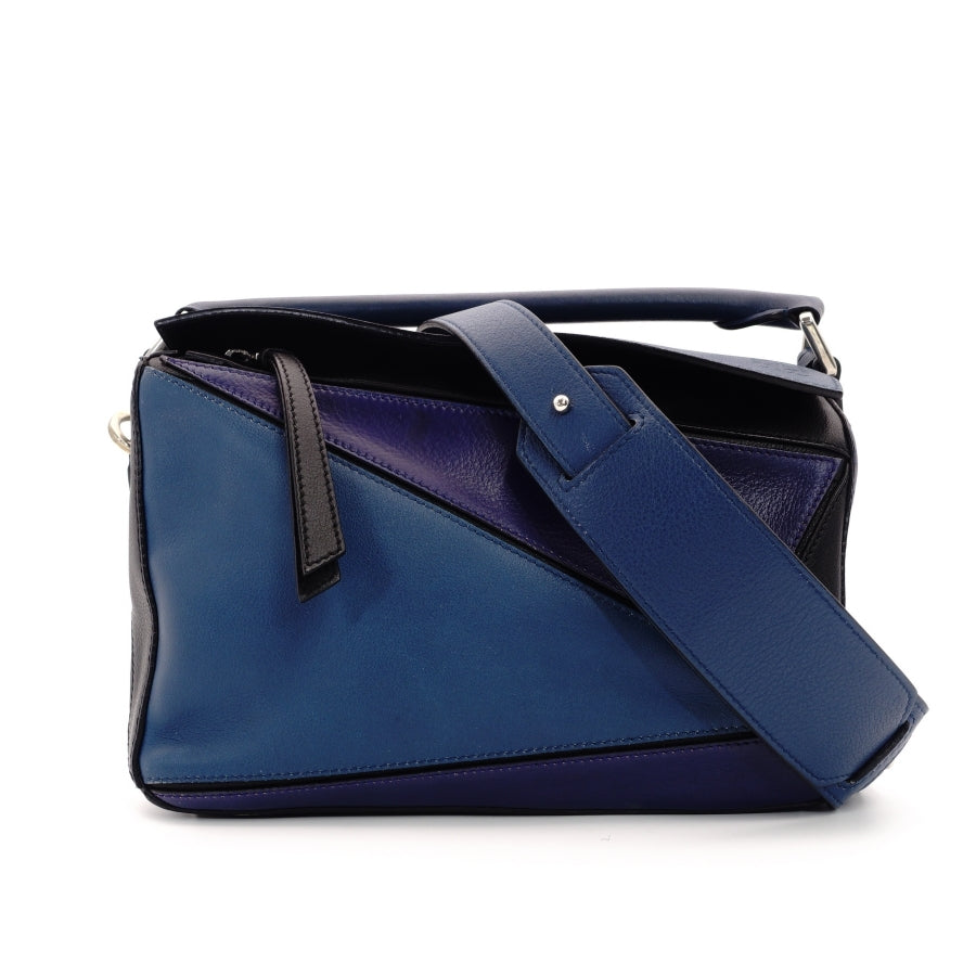 LOEWE Puzzle Bag Small 2-way Handbag Blue