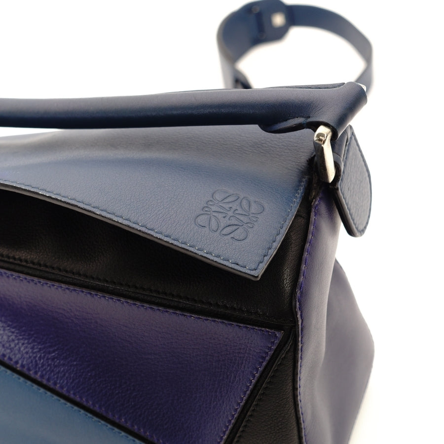 LOEWE Puzzle Bag Small 2-way Handbag Blue