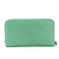Bottega Veneta Intro Chart Long Wallet Green Leather Round zipper