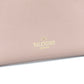 VALENTINO Garavani Leather Long Wallet Pink Leather Studs