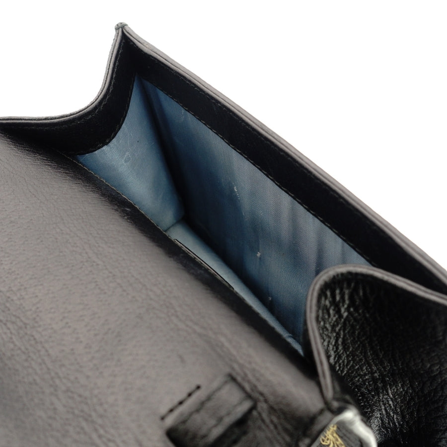 GUCCI Sylvie Handbag Leather Black Multicolor 2-Way Shoulder