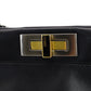 FENDI Peekaboo Handbag 2-Way Leather Black Shoulder Bag 7-5-775