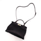 FENDI Peekaboo Handbag 2-Way Leather Black Shoulder Bag 7-5-775