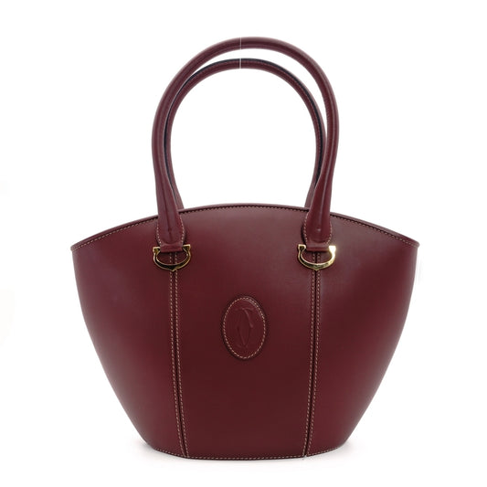 Cartier Musteline Leather Bordeaux Vintage Gold Hardware
