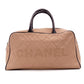 CHANNEL Matelasse Boston Handbag Pink Brown Caviar Skin Logo Leather