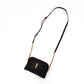 YVES SAINT LAURENT Gaby Chain Shoulder Bag Leather Black